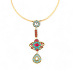 Load image into Gallery viewer, Turquoise Tryst Hasli β Elegant Handcrafted Necklaces