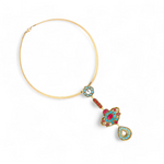 Load image into Gallery viewer, Turquoise Tryst Hasli β Elegant Handcrafted Necklaces