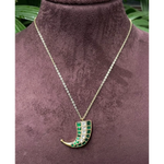 Load image into Gallery viewer, Crimson Curve Pendant Necklace β Elegant Handcrafted Necklaces