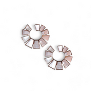 Radiant Reflections MOP Stud Earring – Elegant Handcrafted Earrings