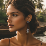 Load image into Gallery viewer, Black Tie Baroque Pearl Long Earring β Elegant Handcrafted Earrings