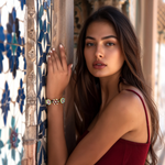 Load image into Gallery viewer, Azure Blooms Tread Bracelet β Elegant Handcrafted Bracelets