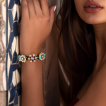 Load image into Gallery viewer, Azure Blooms Tread Bracelet β Elegant Handcrafted Bracelets
