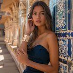 Load image into Gallery viewer, Golden Ripple Cuff β Elegant Handcrafted Bracelets