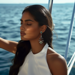 Load image into Gallery viewer, Emerald Chandelier Drops Earring β Elegant Handcrafted Earrings