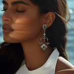 Load image into Gallery viewer, Emerald Chandelier Drops Earring β Elegant Handcrafted Earrings