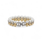 Load image into Gallery viewer, Golden Sands and Pearl Waves Bracelet β Elegant Handcrafted Bracelets