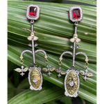 Load image into Gallery viewer, Whimsical Crystal Long Earrings β Elegant Handcrafted Earrings