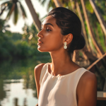 Load image into Gallery viewer, Mirror Me Pearl Drop Earrings β Elegant Handcrafted Earrings