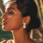 Load image into Gallery viewer, Mirror Me Pearl Drop Earrings β Elegant Handcrafted Earrings