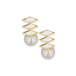Load image into Gallery viewer, Mirror Me Pearl Drop Earrings β Elegant Handcrafted Earrings