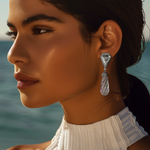 Load image into Gallery viewer, Prismatic Twisted Crystal Drop Danglers β Elegant Handcrafted Earrings