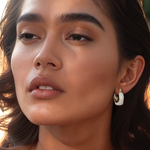 Load image into Gallery viewer, Pearl Embrace Hoops Earring β Elegant Handcrafted Earrings
