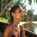 Load image into Gallery viewer, Whimsical Wave Pearl Hoop Earrings β Elegant Handcrafted Earrings