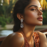 Load image into Gallery viewer, Sapphire Serenade Crystal Drop Earrings β Elegant Handcrafted Earrings