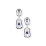 Load image into Gallery viewer, Sapphire Serenade Crystal Drop Earrings β Elegant Handcrafted Earrings