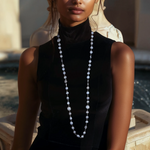 Load image into Gallery viewer, Pearl Rhapsody Long Necklace β Elegant Handcrafted Necklaces