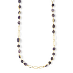 Load image into Gallery viewer, Amethyst Aura Long Necklace β Elegant Handcrafted Necklaces