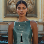 Load image into Gallery viewer, Pearl Tassel Rhapsody Necklace β Elegant Handcrafted Necklaces