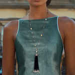 Load image into Gallery viewer, Pearl Tassel Rhapsody Necklace β Elegant Handcrafted Necklaces