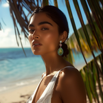 Load image into Gallery viewer, Emerald Dreams Drop Earrings β Elegant Handcrafted Earrings