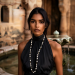 Load image into Gallery viewer, Golden Elegance Pearl Stone Necklace β Elegant Handcrafted Necklaces