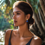 Load image into Gallery viewer, Midnight Melody Drop Earrings β Elegant Handcrafted Earrings