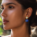 Load image into Gallery viewer, Midnight Melody Drop Earrings β Elegant Handcrafted Earrings