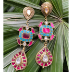 Load image into Gallery viewer, Gilded Garden Long Earrings β Elegant Handcrafted Earrings