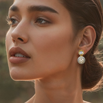 Load image into Gallery viewer, Indira's Pearl Dream Dangler Earring β Elegant Handcrafted Earrings