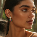 Load image into Gallery viewer, Verdant Bloom Drops Earring β Elegant Handcrafted Earrings