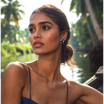 Load image into Gallery viewer, Sapphire Petals Stud Earring β Elegant Handcrafted Earrings