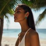 Load image into Gallery viewer, Green Onyx Long Dublet Earring β Elegant Handcrafted Earrings