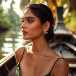 Load image into Gallery viewer, Nature's Nymph Stud Earring β Elegant Handcrafted Earrings