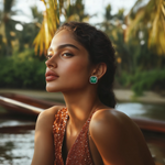 Load image into Gallery viewer, Emerald Embrace Studs β Elegant Handcrafted Earrings