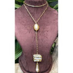 Load image into Gallery viewer, The Pearl Cascade long necklace β Elegant Handcrafted Necklaces