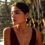 Load image into Gallery viewer, Bird of Paradise Pearl Drop Earrring β Elegant Handcrafted Earrings