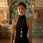 Load image into Gallery viewer, Symphony Stone Tassel necklace β Elegant Handcrafted Necklaces