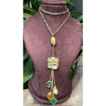 Load image into Gallery viewer, Symphony Stone Tassel necklace β Elegant Handcrafted Necklaces