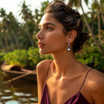 Load image into Gallery viewer, Tahitian Bloom Drop Earrings β Elegant Handcrafted Earrings