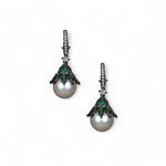 Load image into Gallery viewer, Petal Pearl Drop Earring β Elegant Handcrafted Earrings