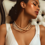 Load image into Gallery viewer, Ember Bloom Pearl Necklace β Elegant Handcrafted Necklaces