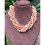 Load image into Gallery viewer, Ember Bloom Pearl Necklace β Elegant Handcrafted Necklaces
