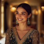 Load image into Gallery viewer, Kundan Enamel Jhumkas β Elegant Handcrafted Earrings