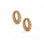 Load image into Gallery viewer, Polki Petal Hoops β Elegant Handcrafted Earrings