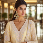 Load image into Gallery viewer, Red Quartz Parrot Jumki earrings. β Elegant Handcrafted Earrings