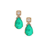 Load image into Gallery viewer, Emerald Majesty Earrings β Elegant Handcrafted Earrings
