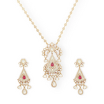 Load image into Gallery viewer, Kundan Peandant Necklace Set β Elegant Handcrafted Necklaces