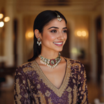 Load image into Gallery viewer, Emerald Isle Kundan Choker Set β Elegant Handcrafted Necklaces