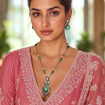 Load image into Gallery viewer, Seafoam Serenade Necklace Set β Elegant Handcrafted Necklaces